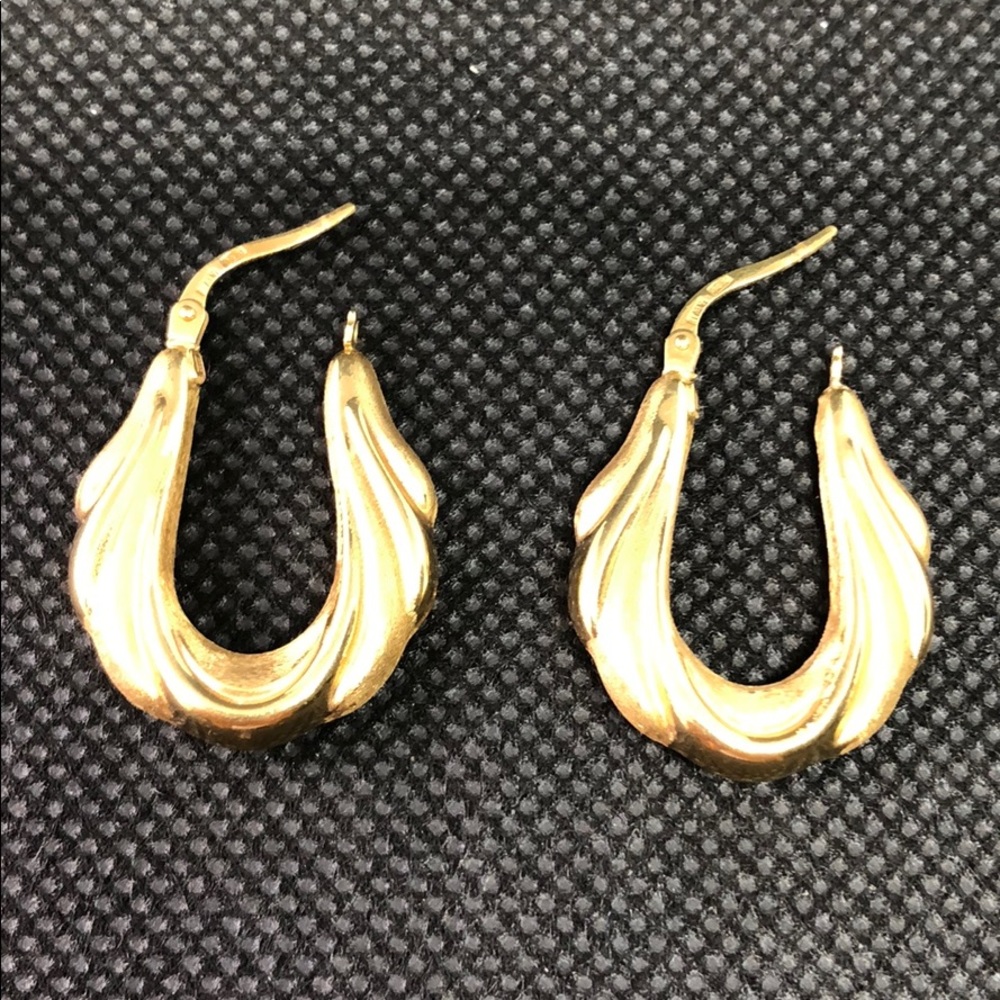 14k gold hoops earrings
